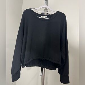 Express Black Women’s Relaxed Drawstring Hem Top